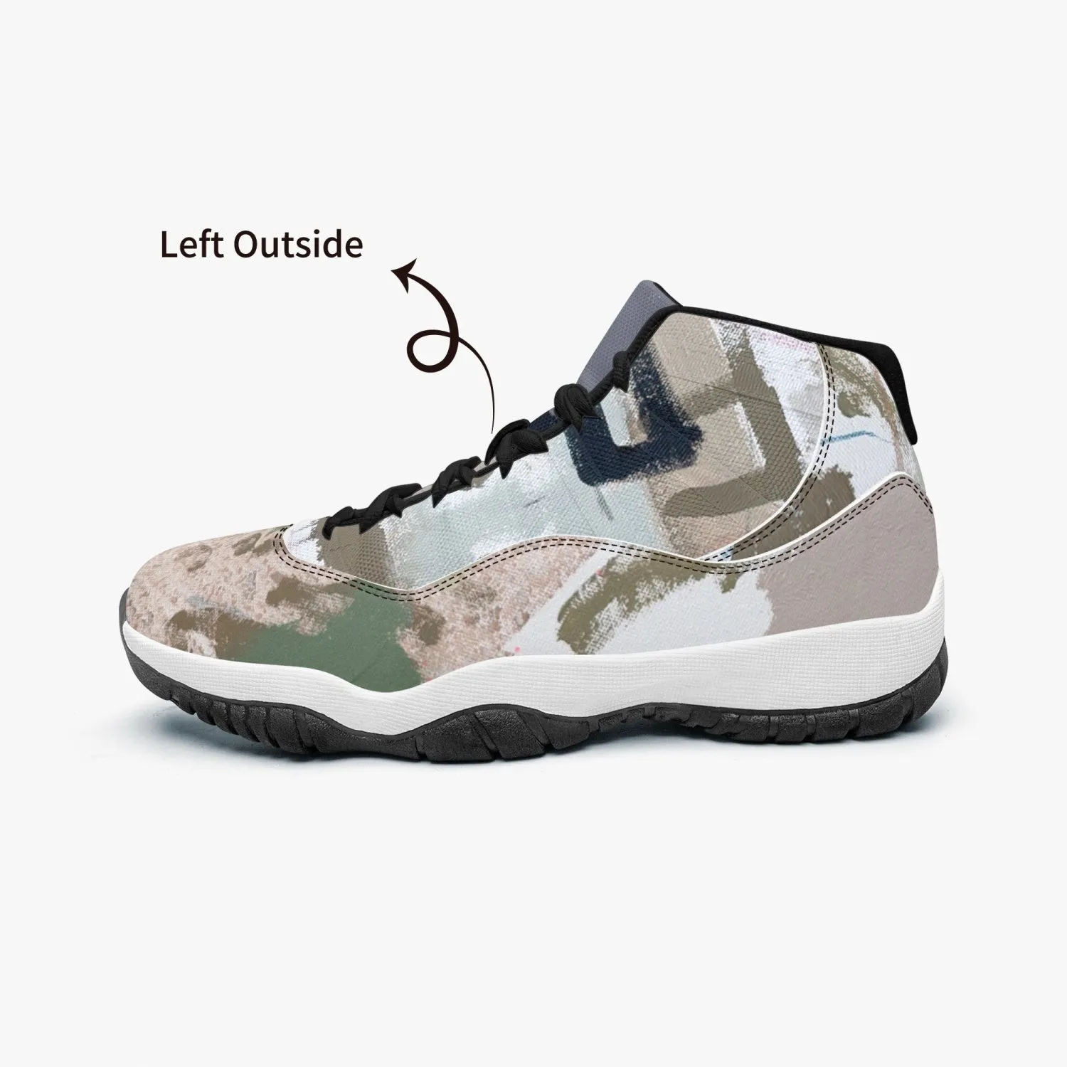 362.  AJ11 Basketball Sneakers (Stripe Customizable)