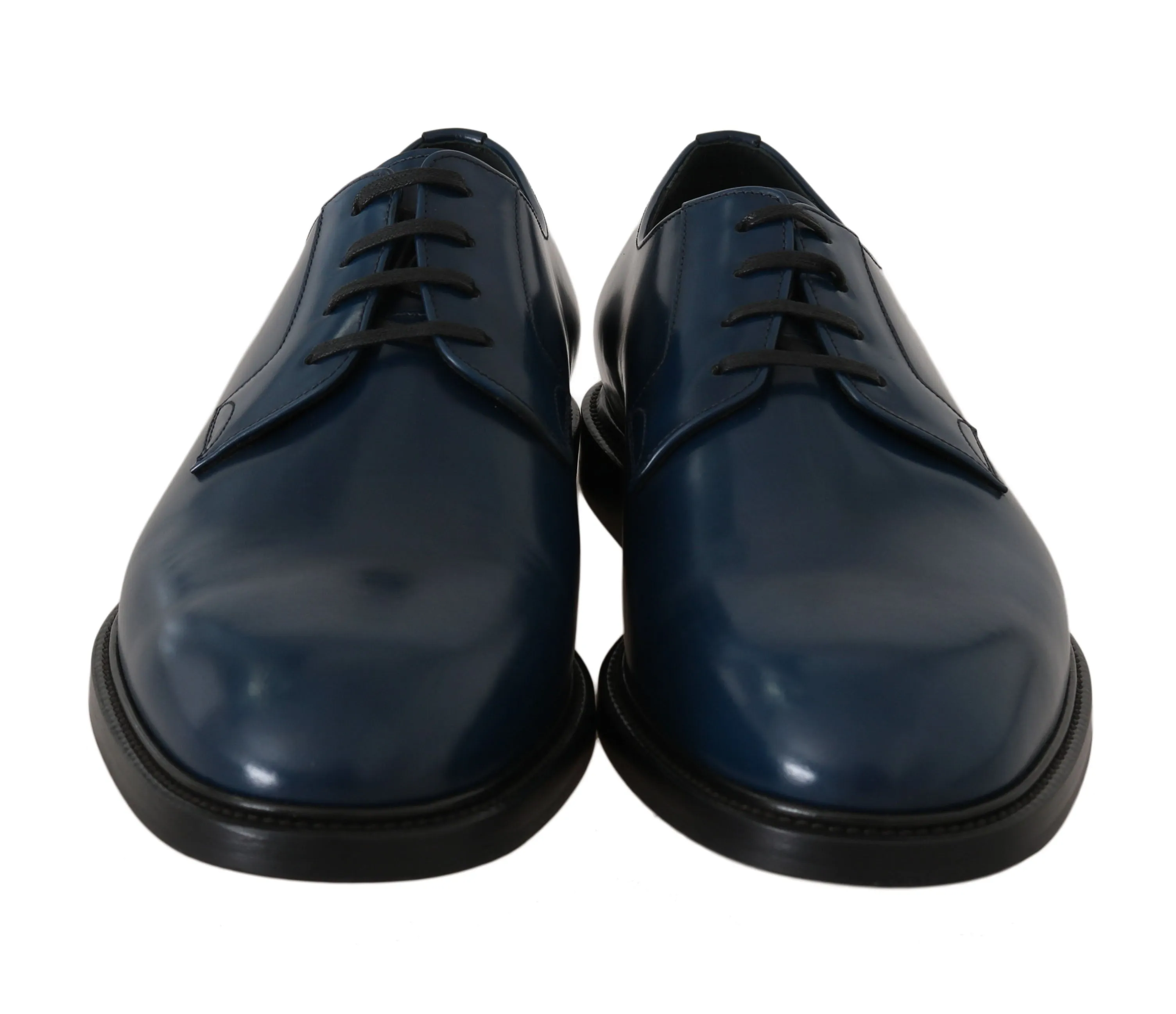 Blue Leather Derby Formal Shoes
