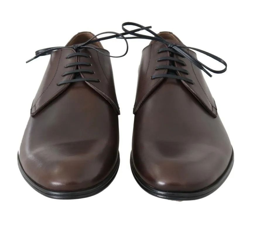 Brown Leather Dress Formal Derby Shoes
