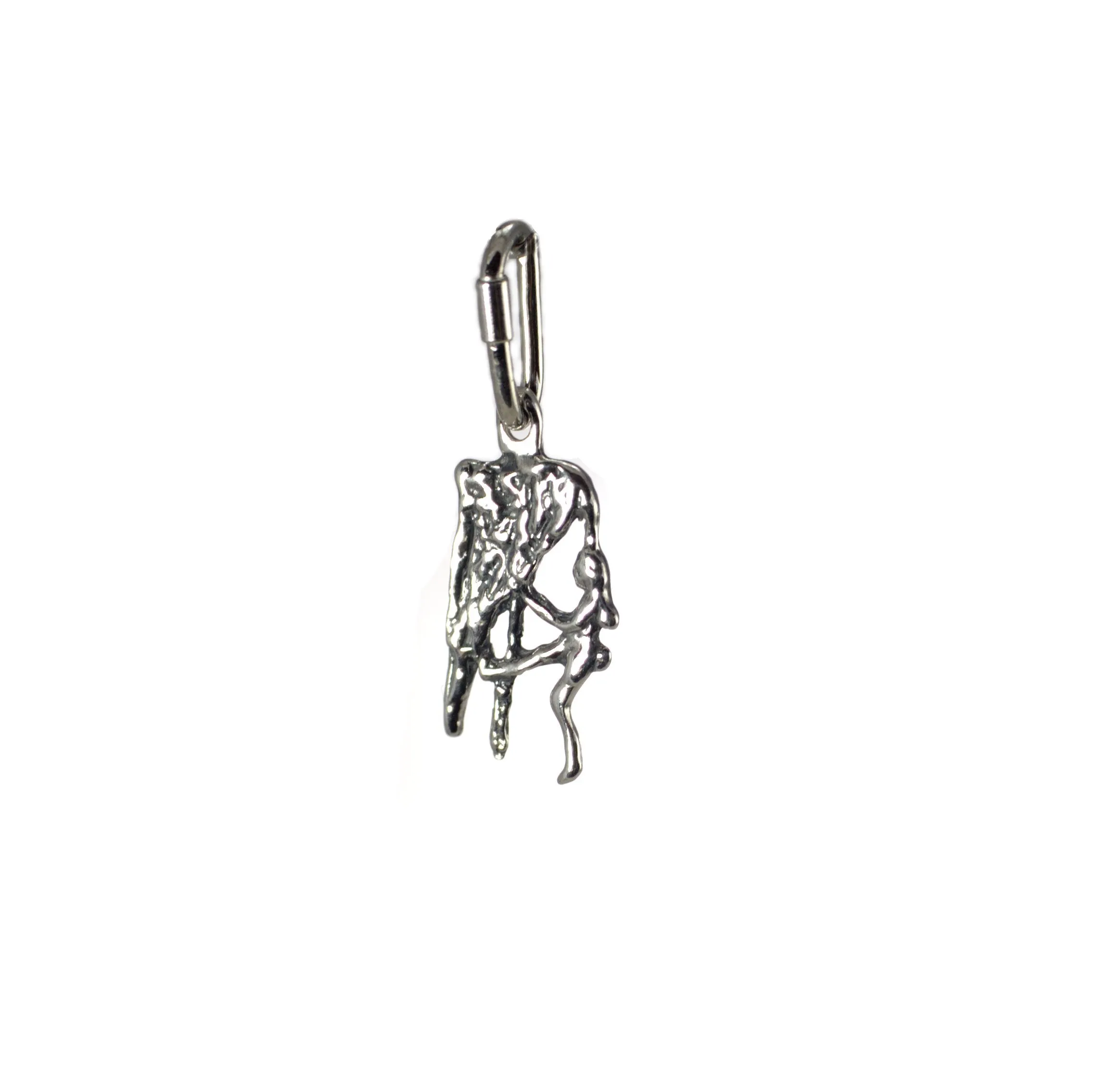 Climber Ascending Rock Face Pendant - Sterling - Rock Climbing Jewelry