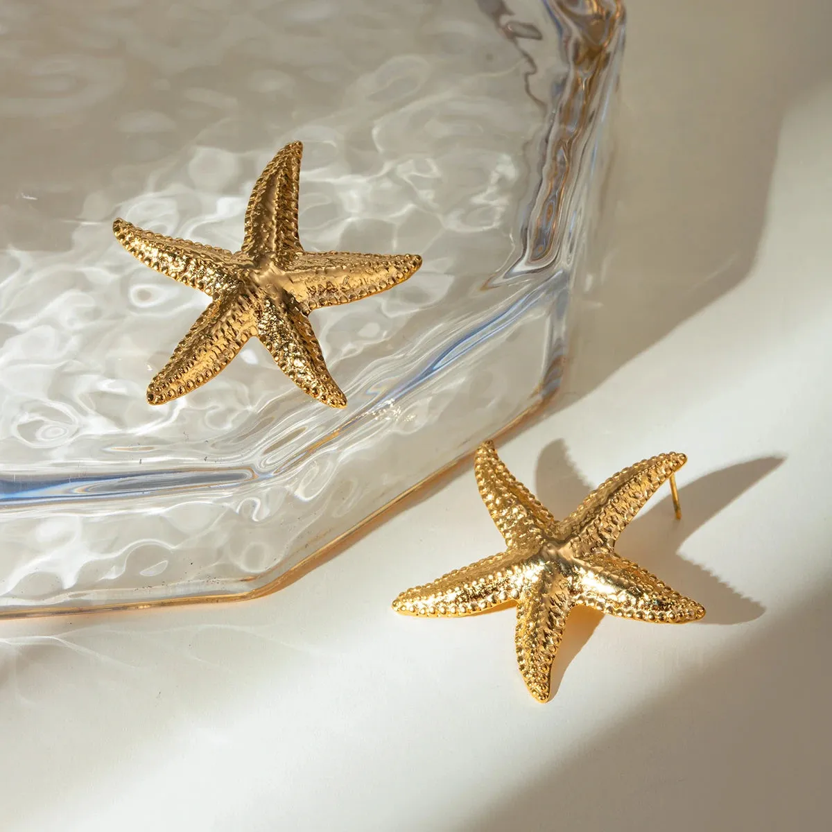Elegant Starfish Stud Earrings