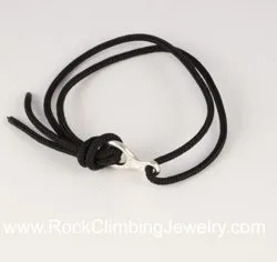 Figure 8 Descender Bracelet - Sterling Silver & Nylon Cord