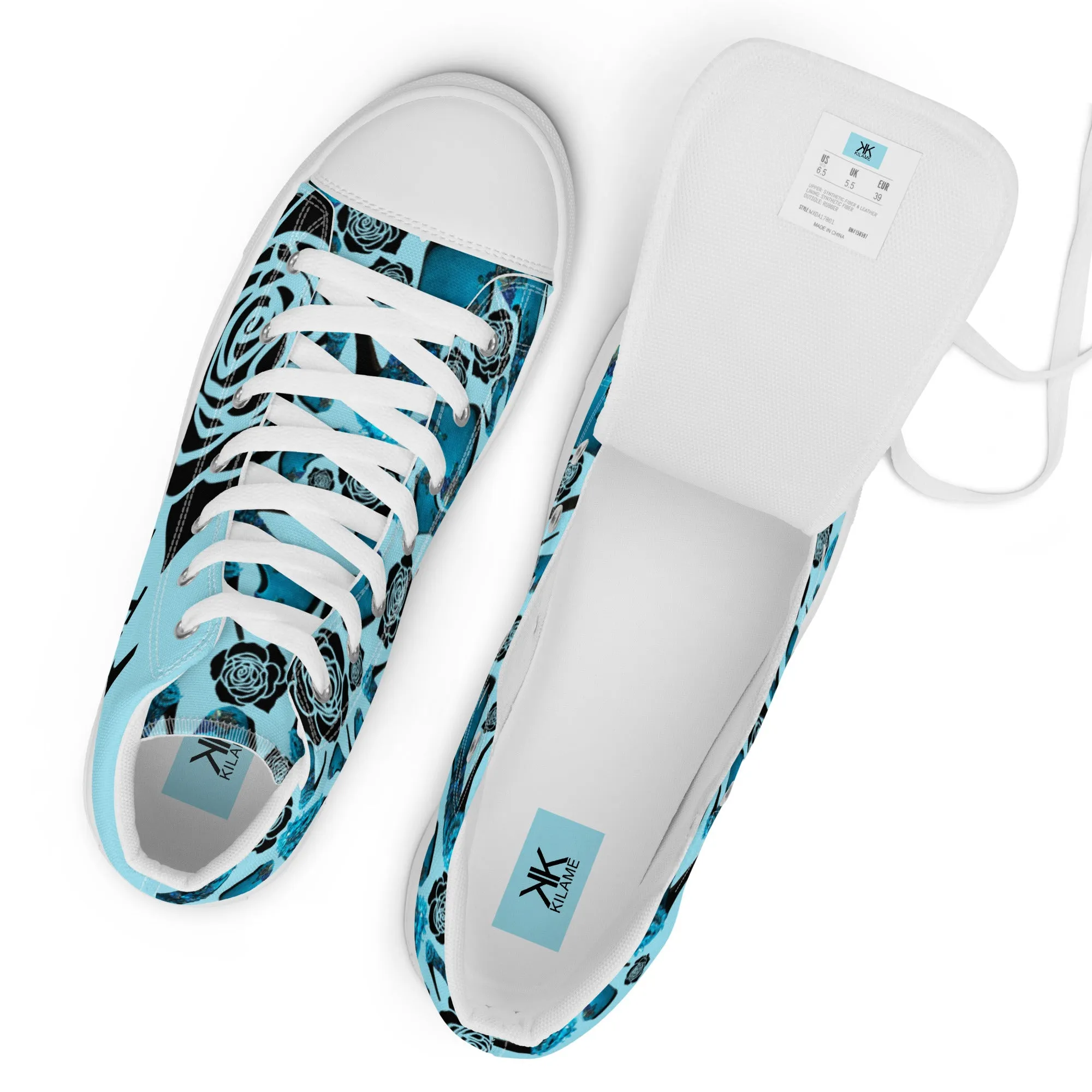 Women’s high top canvas shoes 'Travel blogger'