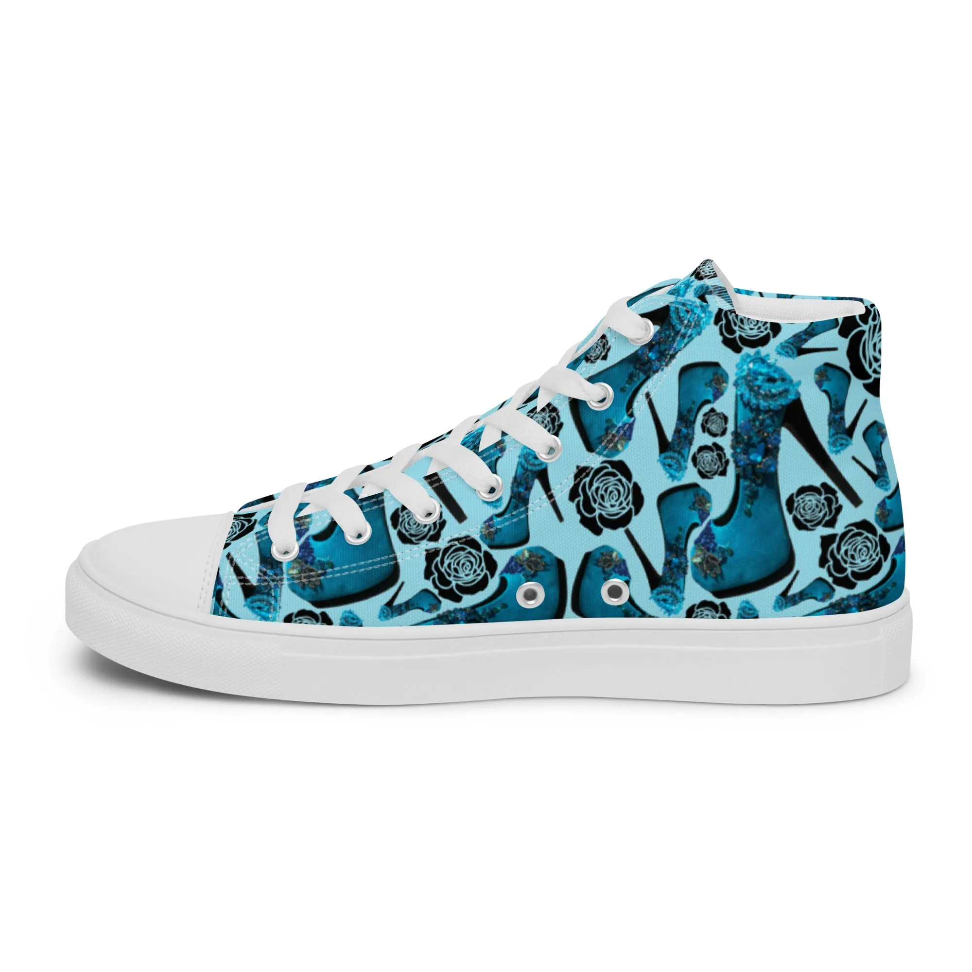 Women’s high top canvas shoes 'Travel blogger'
